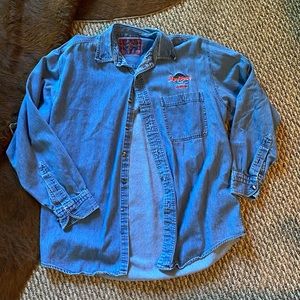 Vintage Hard rock Cancun denim button down shirt